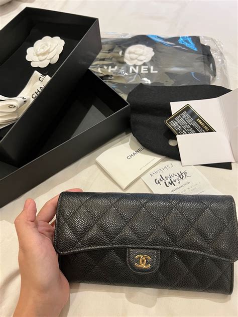 chanel classic flap wallet with chain|Chanel long wallet price.